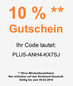 plus.de 10% Rabatt